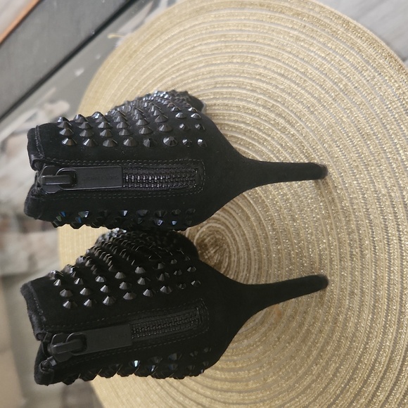 Michael Kors Dani Black Suede Open Toe heels Size 8.5 - Picture 5 of 5